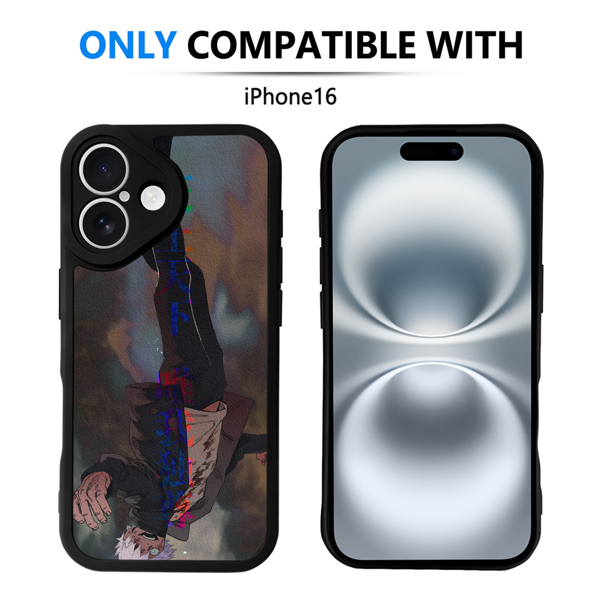 （画像用） 呪術廻戦 Jujutsu Kaisen 【iPhone 16シリーズ対応】シリコンスマホケース（レザー調） 材質：シリコン